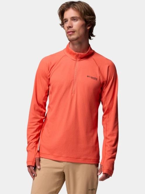 Columbia Driventure Half Zip férfi hosszú ujjú sport póló narancssárga színben 2