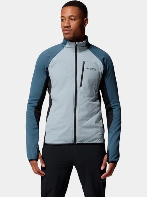 Columbia Arctic Chest Hybrid Full Zip férfi polár pulóver kék színben 2
