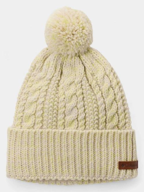 Columbia Cozy Ridge Beanie női bojtos sapka homok színben 2