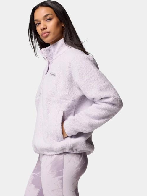 Columbia Jasper Ridge Pebbled Fleece Half Snap női polár pulóver lila színben 3