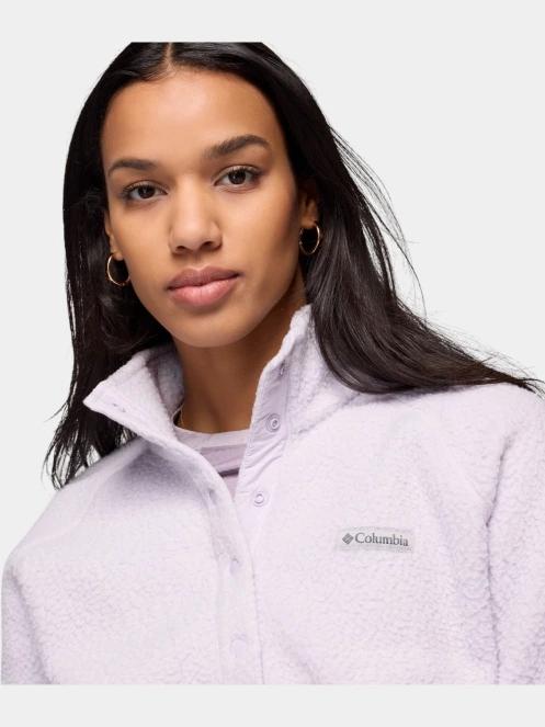 Columbia Jasper Ridge Pebbled Fleece Half Snap női polár pulóver lila színben 9