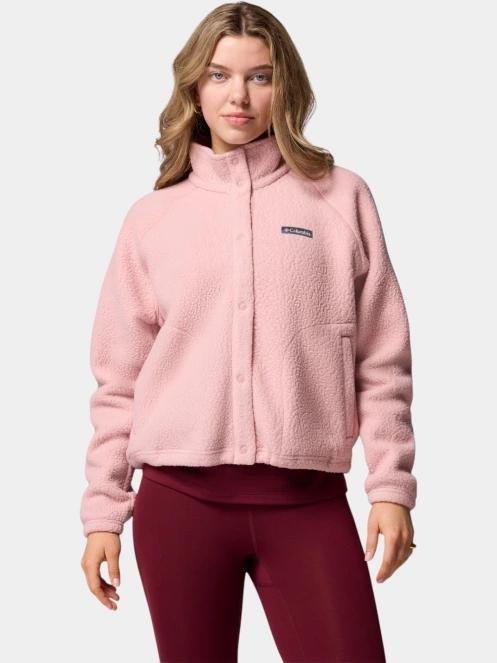 Columbia Jasper Ridge Pebbled Fleece Full Snap női polár pulóver rózsaszín színben 2