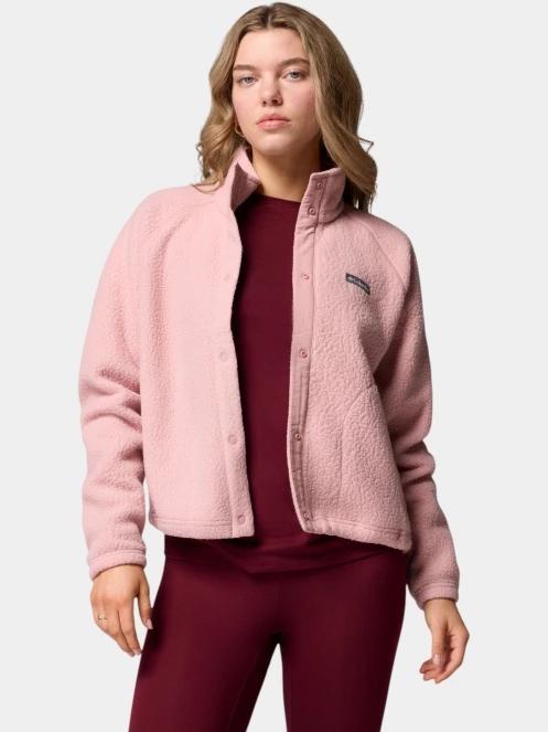 Columbia Jasper Ridge Pebbled Fleece Full Snap női polár pulóver rózsaszín színben 4