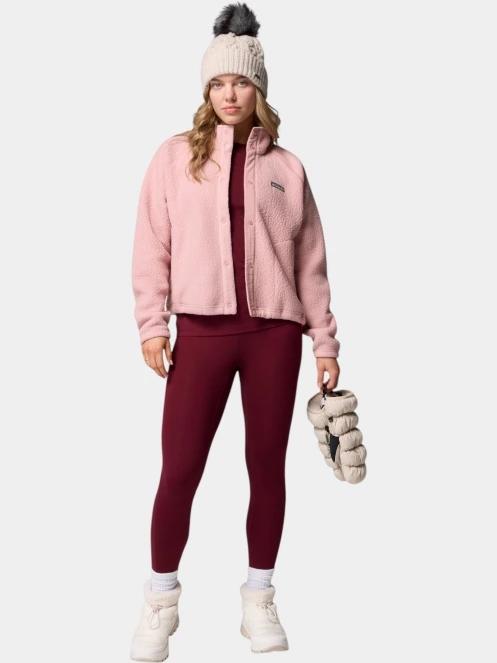 Columbia Jasper Ridge Pebbled Fleece Full Snap női polár pulóver rózsaszín színben 5
