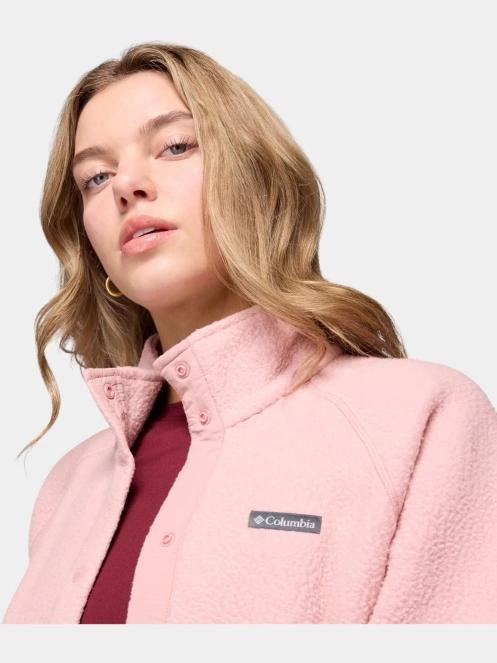 Columbia Jasper Ridge Pebbled Fleece Full Snap női polár pulóver rózsaszín színben 6