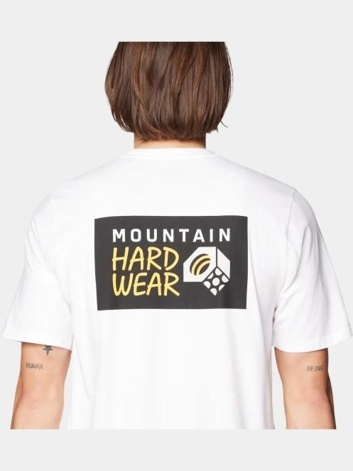 Mountain Hardwear MHW Box Logo Short Sleeve férfi rövid ujjú póló fehér színben 6