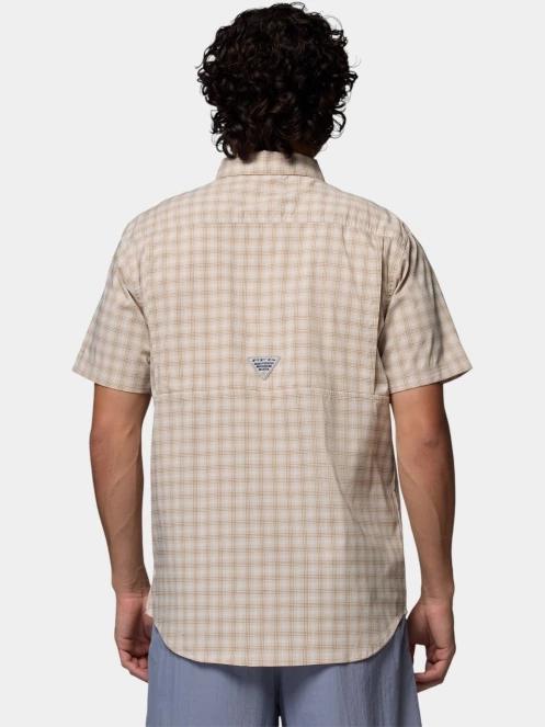 Columbia Harbor Peak Short Sleeve Shirt férfi rövid ujjú ing homok színben 4