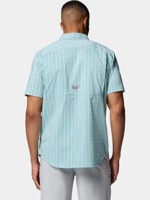 Columbia Harbor Peak Short Sleeve Shirt férfi rövid ujjú ing világoskék színben 4