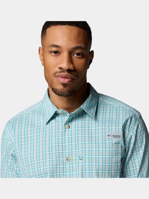 Columbia Harbor Peak Short Sleeve Shirt férfi rövid ujjú ing világoskék színben 6