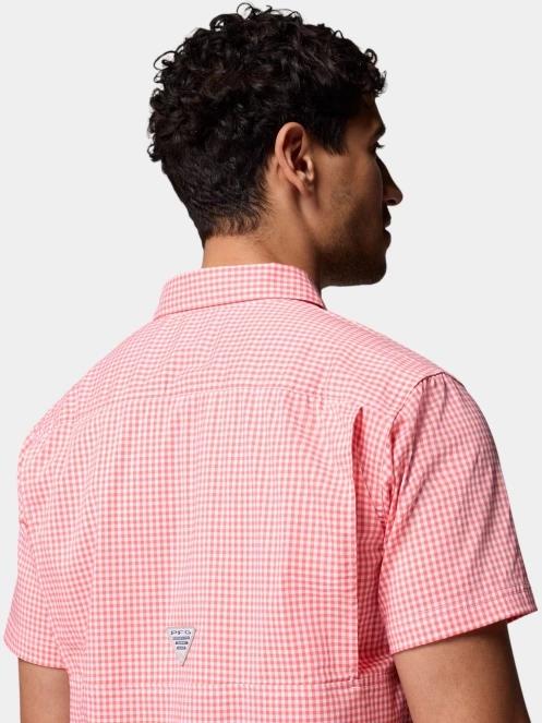 Columbia Harbor Peak Short Sleeve Shirt férfi rövid ujjú ing rózsaszín színben 7
