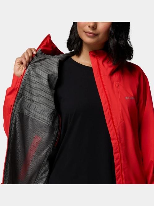 Columbia Trailborne 2.5L Shell női esőkabát piros színben 11