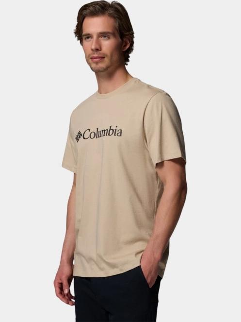 Columbia CSC Basic Logo Tee férfi rövid ujjú póló homok színben 3