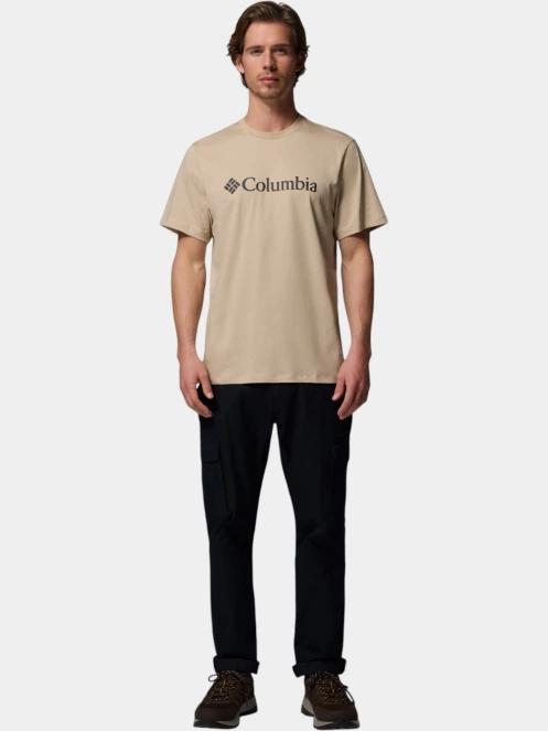 Columbia CSC Basic Logo Tee férfi rövid ujjú póló homok színben 5