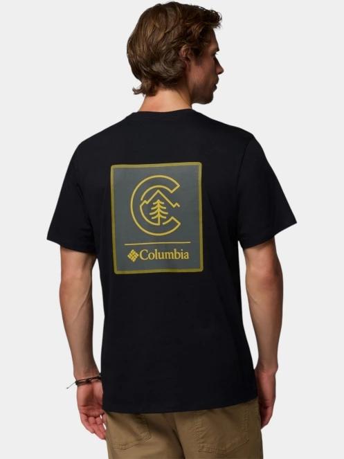 Columbia CSC Logo Back Tee férfi rövid ujjú póló fekete színben 4