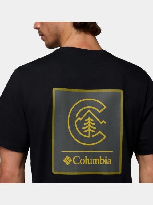 Columbia CSC Logo Back Tee férfi rövid ujjú póló fekete színben 7