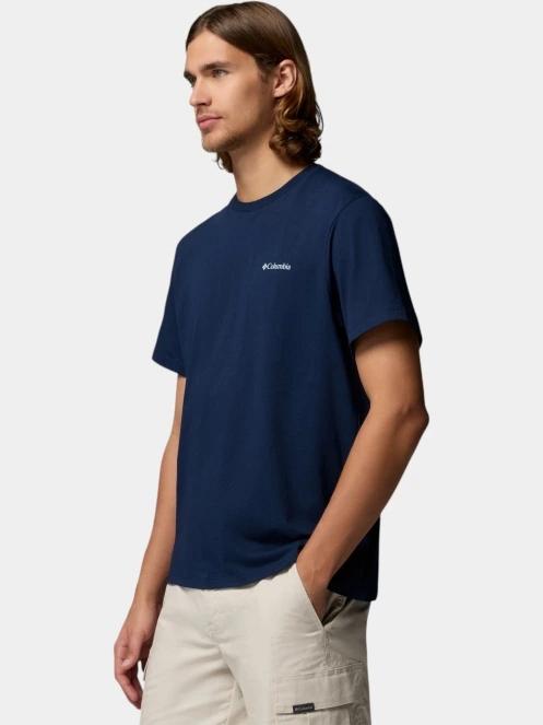 Columbia CSC Logo Back Tee férfi rövid ujjú póló sötétkék színben 3