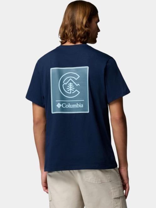 Columbia CSC Logo Back Tee férfi rövid ujjú póló sötétkék színben 4