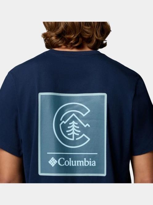 Columbia CSC Logo Back Tee férfi rövid ujjú póló sötétkék színben 7