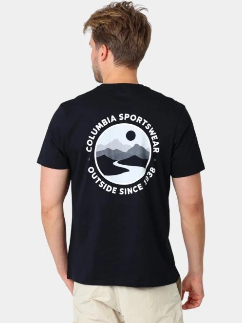 Columbia CSC Outdoor Back Graphic Tee férfi rövid ujjú póló fekete színben 4