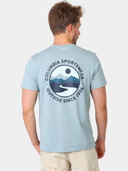 Columbia CSC Outdoor Back Graphic Tee férfi rövid ujjú póló kék színben 4