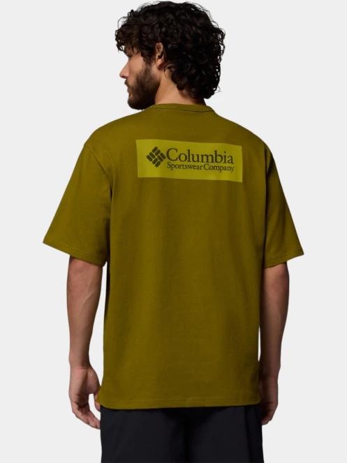 Columbia CSC Heavyweight Iconic Tee férfi rövid ujjú póló zöld színben 4