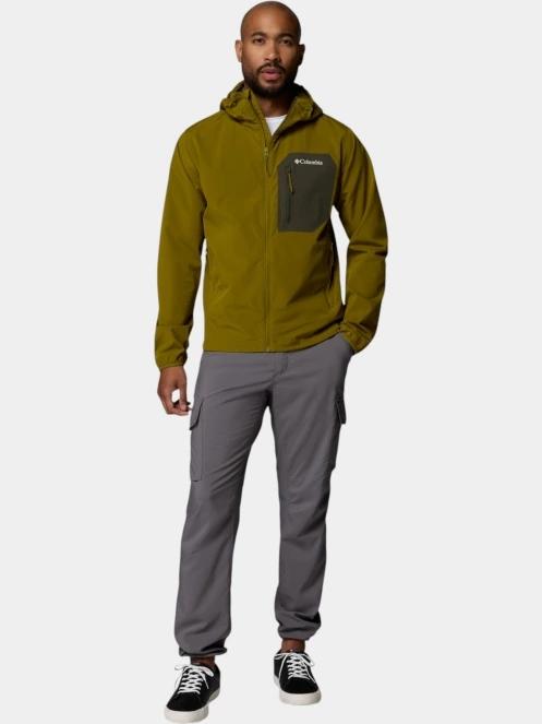 Columbia Tall Heights III Hooded Softshell férfi hibrid felső zöld színben 5
