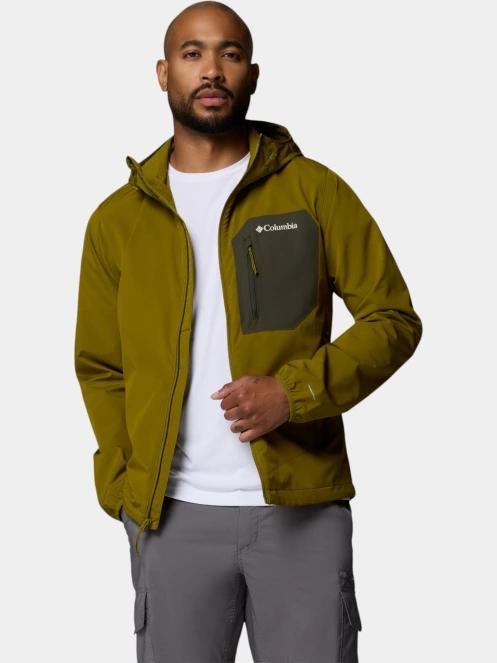 Columbia Tall Heights III Hooded Softshell férfi hibrid felső zöld színben 6