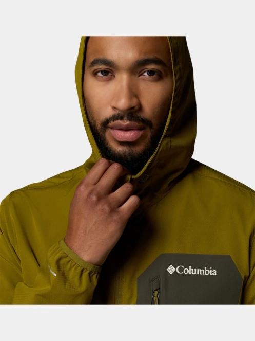 Columbia Tall Heights III Hooded Softshell férfi hibrid felső zöld színben 7
