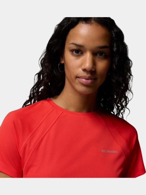 Columbia Stealth Spring Short Sleeve Tee női rövid ujjú sport póló piros színben 6