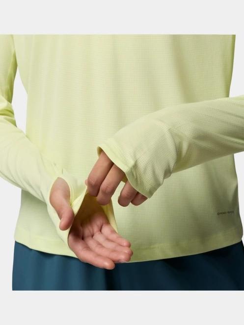 Columbia Stealth Spring Long Sleeve Hoodie női hosszú ujjú sport póló sárga színben 7