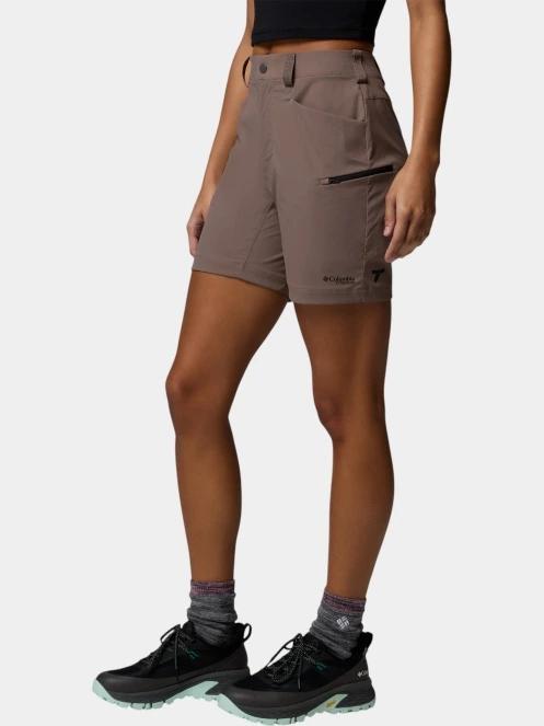 Columbia Cosmiques Pro Nylon Short női túra rövidnadrág szürke színben 3
