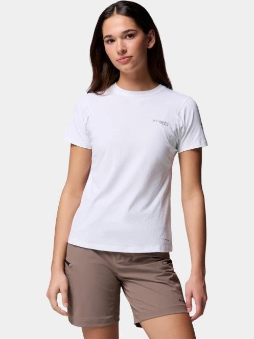Columbia Diamond Peak Pro Short Sleeve Shirt női rövid ujjú sport póló fehér színben 2