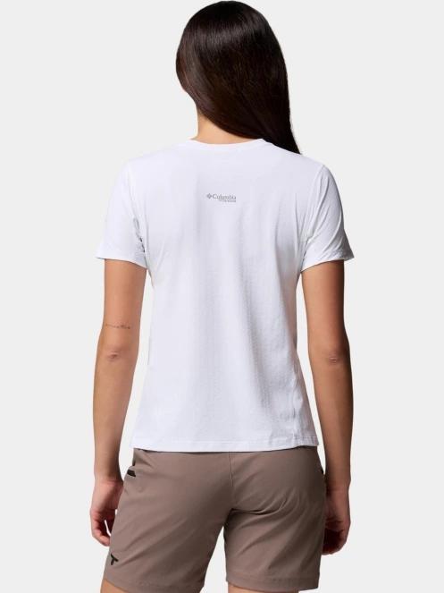 Columbia Diamond Peak Pro Short Sleeve Shirt női rövid ujjú sport póló fehér színben 4