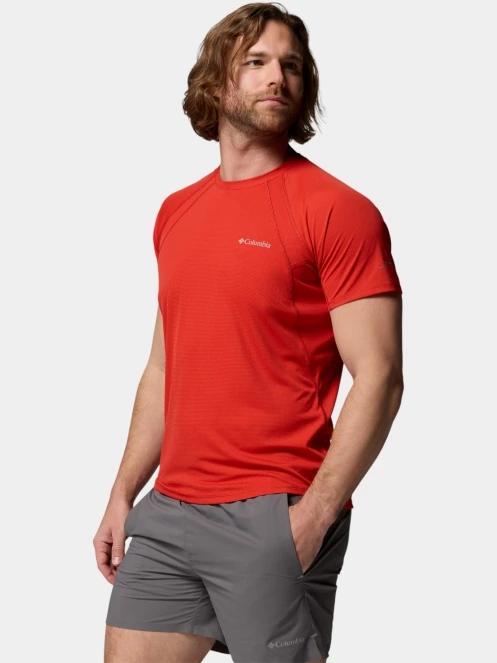 Columbia Stealth Spring Short Sleeve Tee férfi rövid ujjú sport póló piros színben 3