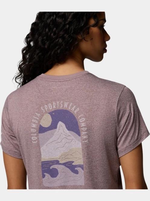 Columbia Parsons Point Back Graphic Tee női rövid ujjú póló lila színben 7