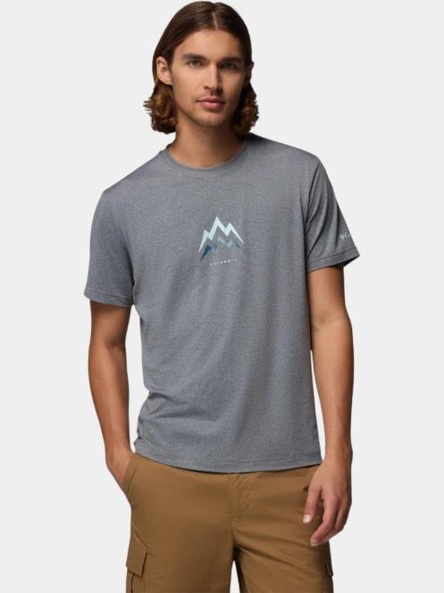 Columbia Parsons Point Short Sleeve Graphic Tee férfi rövid ujjú sport póló szürke színben 2