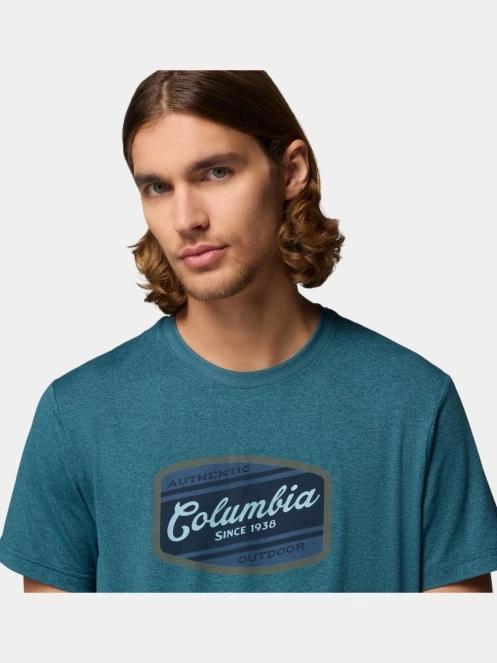 Columbia Parsons Point Short Sleeve Graphic Tee férfi rövid ujjú sport póló kék színben 6