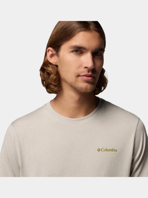 Columbia Parsons Point Short Sleeve Back Graphic Tee férfi rövid ujjú sport póló homok színben 6