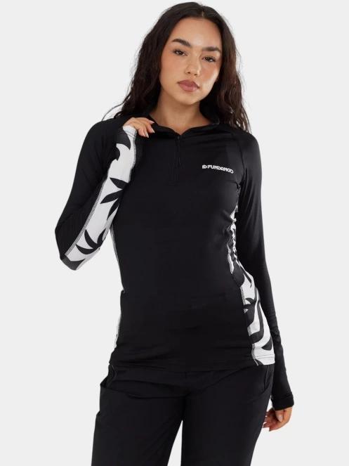 Fundango Yade II Baselayer Top női aláöltöző felső fekete színben 2