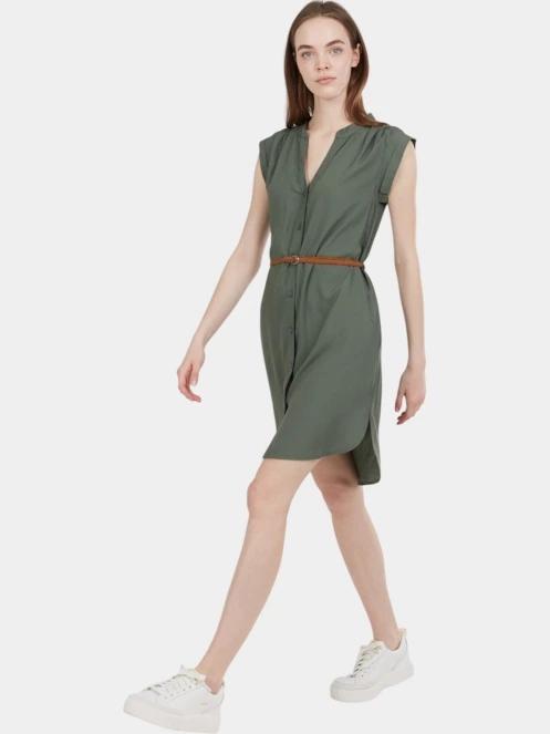 Fundango Mona Dress női ruha oliva színben 4