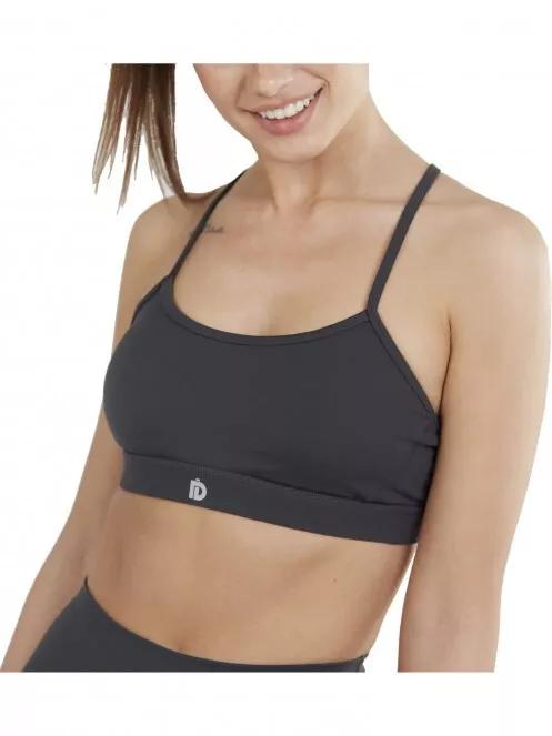 Fundango Cane Mid Support Sportbra női sportmelltartó szürke színben 2