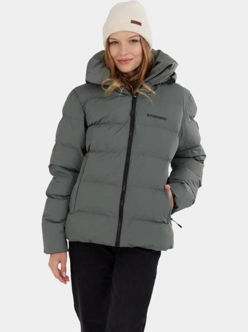 Fundango Amber Padded Jacket női steppelt átmeneti kabát zöld színben 2