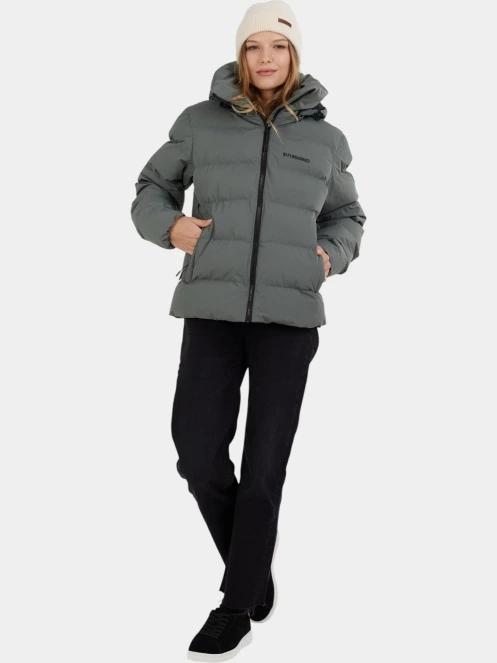 Fundango Amber Padded Jacket női steppelt átmeneti kabát zöld színben 4