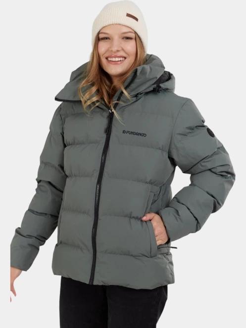 Fundango Amber Padded Jacket női steppelt átmeneti kabát zöld színben 6