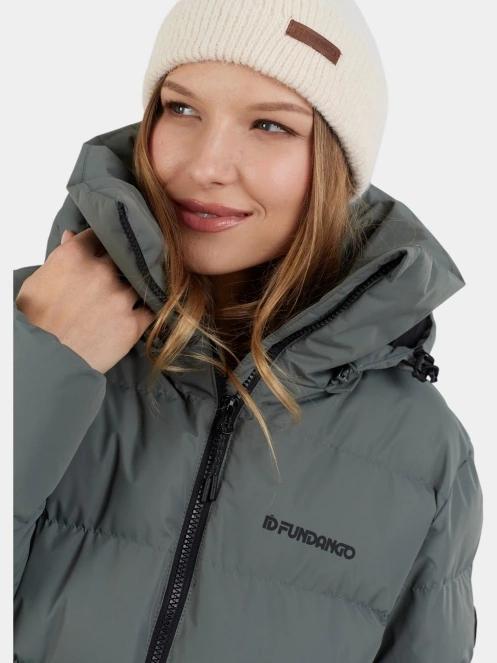 Fundango Amber Padded Jacket női steppelt átmeneti kabát zöld színben 7