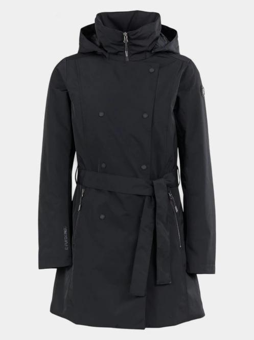 Fundango Charlotte Trenchcoat női ballonkabát fekete színben 9