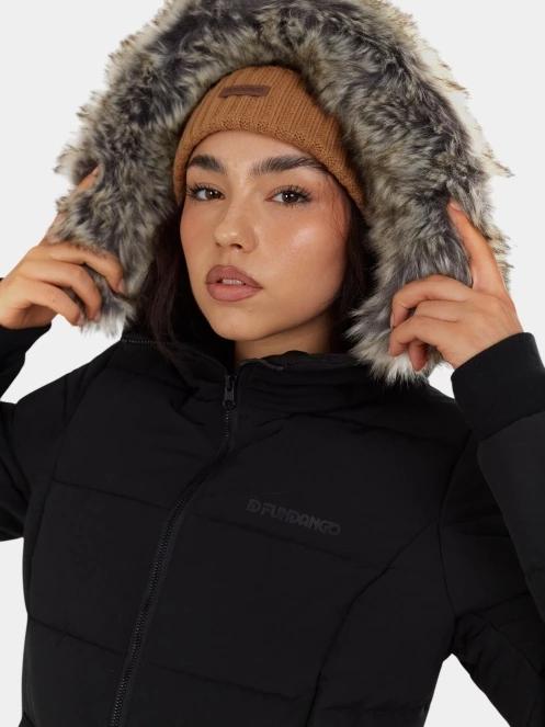 Fundango Melody Padded Jacket női télikabát fekete színben 7