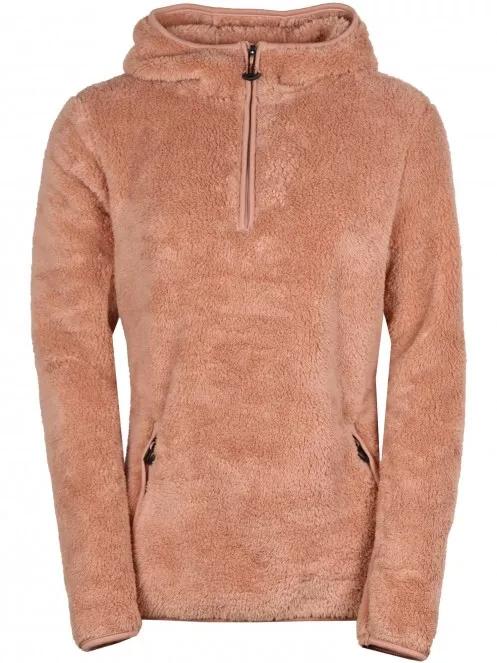 Fundango Olivia Pile Jacket női kapucnis pulóver rózsaszín színben 6
