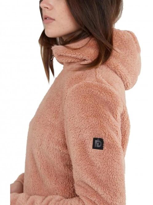 Fundango Olivia Pile Jacket női kapucnis pulóver rózsaszín színben 4