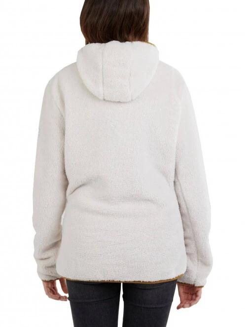 Fundango Olivia Pile Jacket női kapucnis pulóver homok színben 3